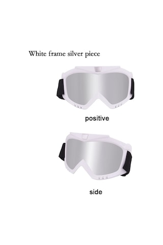 Wezone Kask Uyumlu Offroad Gözlükleri - 368 Model Kırılmaz Pc Lensli 11 Renkli - Toz Ve Rüzgar Koruyucu Moto Spor Gözlüğü Kırmızı Çerçeve Renkli Cam