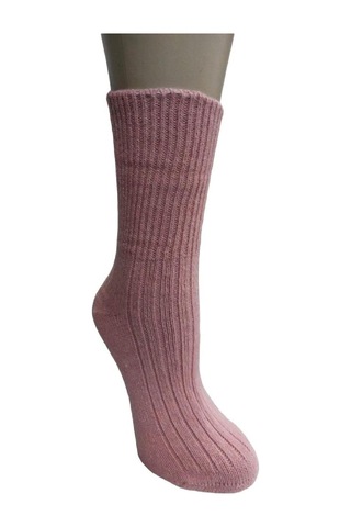 Frt 2'Lİ DİKİŞSİZ YÜN KADIN SOKET ÇORAP-HARDAL-PEMBE Hardal - Pembe