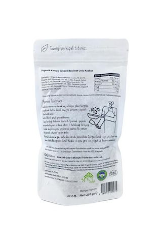 Organik Karışık Sebzeli Bakliyat Unlu Bebek Kuskus 250gr