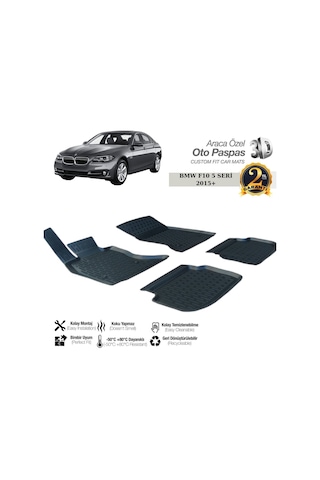 3d Paspas Siyah Bmw 5 Serisi F10 2015-2017