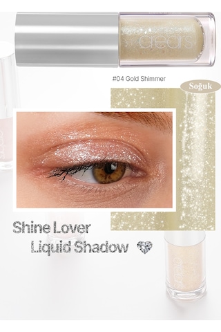 Cre'ars Yoğun Işıltılı, Prizmatik Yapılı Likit Far Shine Lover Liquid Shadow 04 Gold Shimmer