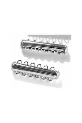 Kafebizu 33x10.5 Mm Platin Takılar İçin Sürgülü Klips 3 Adet 305241050