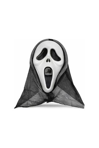 Kapşonlu Çığlık Maskesi Scream Maskesi - Hayalet Maskesi 33x21 Cm 3+