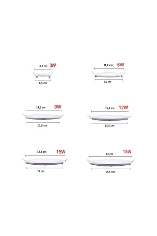 Cata 6w Sıva Altı Led Panel Spot Ct-5145 - Beyaz Işık - Alüminyum Kasa Genel