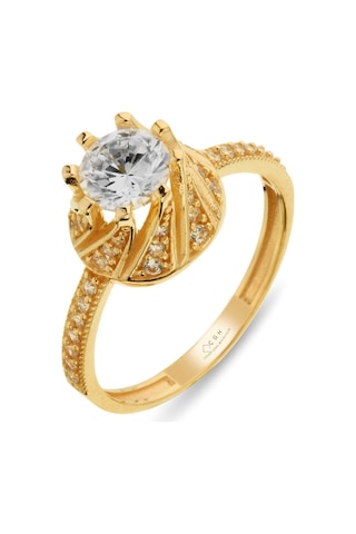 Sevgililer Günü Tektaş Altın Yüzük (367136775)