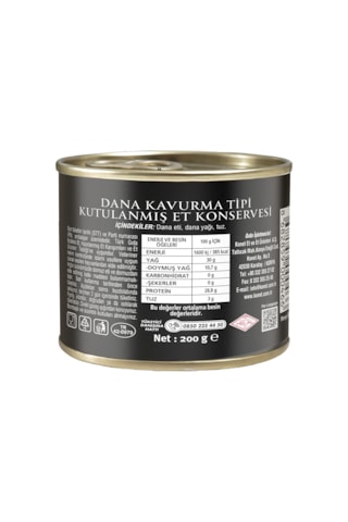 Konet Dana Kavurma Tipi Kutulanmış Et Konservesi 200 G