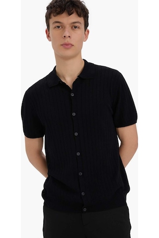 DeFacto Standart Fit Polo Yaka Kısa Kollu Siyah Triko Tişört E4603AX25SMBK27