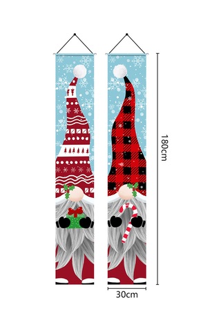 Noel Kapısı Banner Desen Noel Baba Hediye Banner Duvar Kapısı Noel Partisi 64