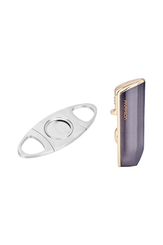 Parmida Gunmetal Üç Torch Pürmüz Çakmak Ve Metal Kesici Set