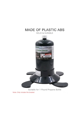 Monyee 1lb Lpg Gaz Şişesi Plastik Tabanı - Çıkırır Tasarım, Sabit Desteği, Taşınabilir Kamp Stuvarı/ısıtıcı/şahne Lambası Tutucu Siyah