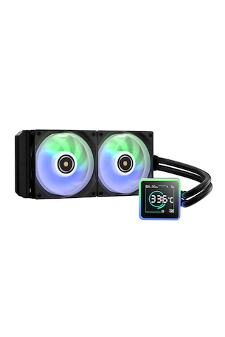 Bitfenix Kuzy Bfw-kcd-240-bb27a-rp Dijital Göstergeli Argb Fanlı 240mm Sıvı İşlemci Soğutucu Am5/lga1851 278 X 120 X 27 Mm