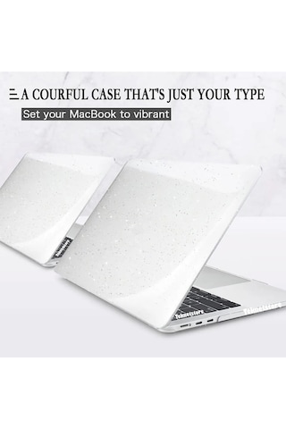 Apple Uyumlu MacBook Pro 14 İnç M4/pro/max A3401 A3112 A3185 Şeffaf Kılıf Koruyucu Parlak Kapak Simli