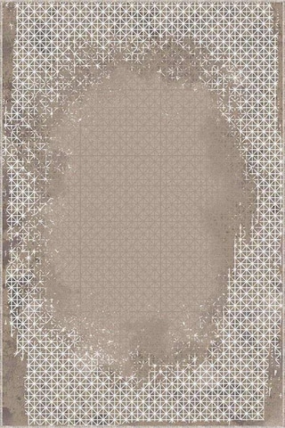 Bej Modern Klasik Kaymaz Tabanlı Dekoratif Halı Ar549n11