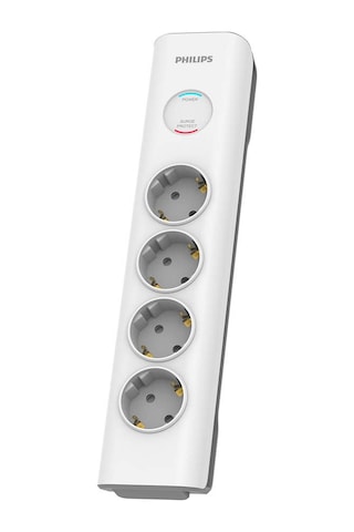 Philips SPN7040WA/62 600J 4'lü 2 M Akım Korumalı Priz Beyaz