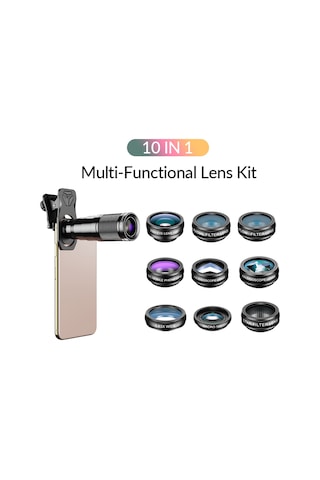 Apexel 22x10'u Bir Arada Telefon Lens Kiti