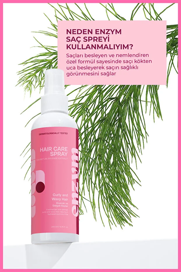 Enzym Cosmetics Kıvırcık Ve Dalgalı Saçlar İçin Bukle Belirginleştirici Saç Bakım Spreyi 200 Ml