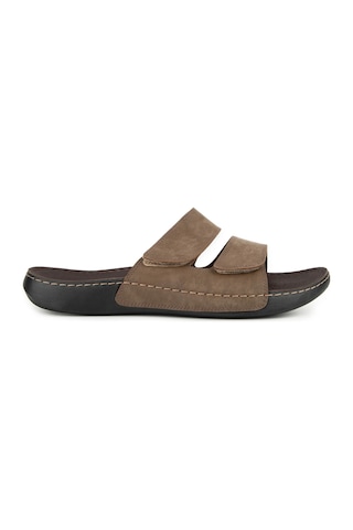 Stoneclass Erkek Ortopedi Cilt Deri Terlik Vizon