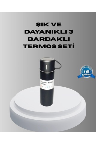 Mey İthalat 500 Ml Vakumlu Termos Çift Kat Paslanmaz Çelik, Sızdırmaz Kapağıyla Sıcak Ve Soğuk İç