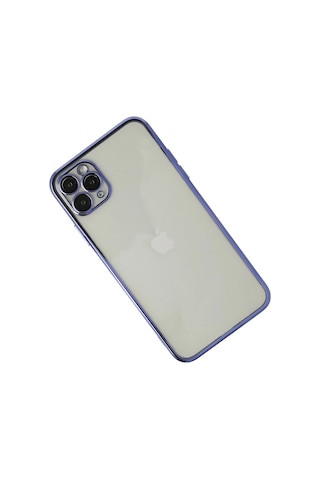 Newface - 512 - iPhone Uyumlu 11 Pro Max Kılıf Razer Lensli Silikon - Csmo-tex - - Mor