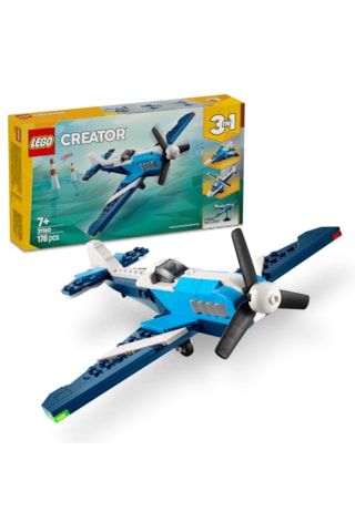 LEGO® Creator 3’ü 1 Arada Uçak: Yarış Uçağı 31160 - 7 Yaş ve Üzeri Çocuklar için Jet veya Helikoptere Dönüşebilen Oyuncak Yapım Seti (178P)