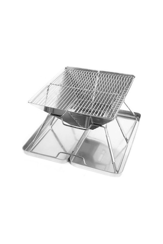 Kamp Katlanır Izgara Barbekü Metal Çanta Muhafazalı