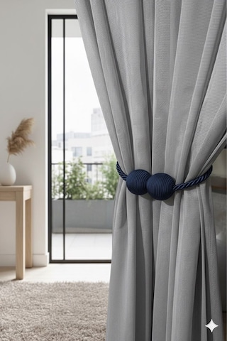 Mıknatıslı Perde Bağlama Aparat Aksesuarı Braçol Lacivert