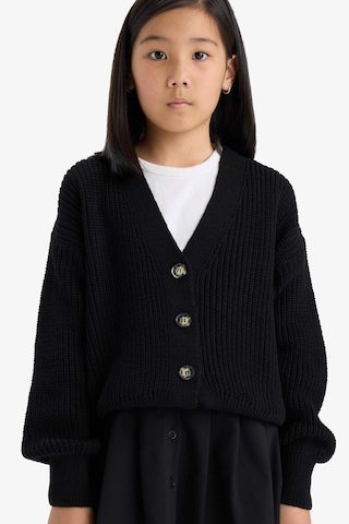Defacto Kız Çocuk V Yaka Düğmeli Triko Hırka A2298a825aubk27 Siyah