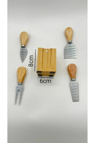 Bambu 4 Lü Peynir Bıçağı Seti Kompakt Ve Şık Tasarım Bambu