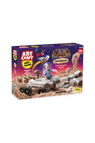 Art Sand Görevimiz Mars Kum Seti 750 Gr. - Oyun Kumu Seti - Kinetik Kum Seti - Natural Kum - Doğal K Renkli