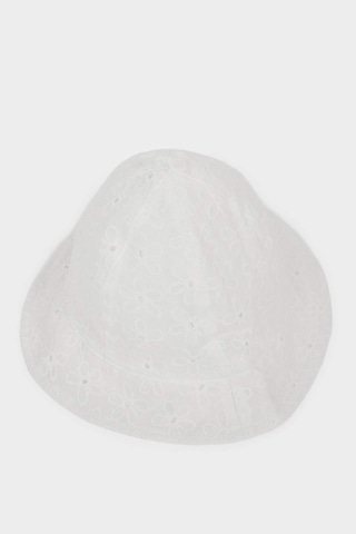 Defacto Nakışlı Pamuklu Bucket Şapka Kız Bebek H0815a526smwt43 Beyaz-wt43