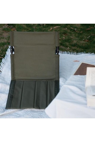 Dolıty Sırt Destekli Kat Sandalye Plaj Katlanmış Koltuk Yeşil Çok Renkli