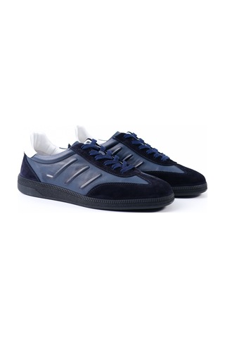 Tuna Hakiki Deri Lacivert Erkek Sneaker - S2931 Lacivert
