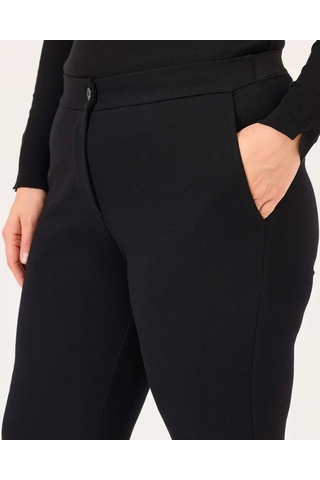 Büyük Beden Düğmeli Pantolon Gala-xi Siyah