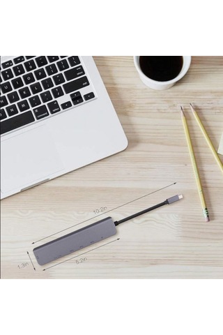 7 In 1 Sd Usb Type-C Hub Hdmı Girişli Apple Uyumlu MacBook Çevirici Çoklayıcı (537171036)
