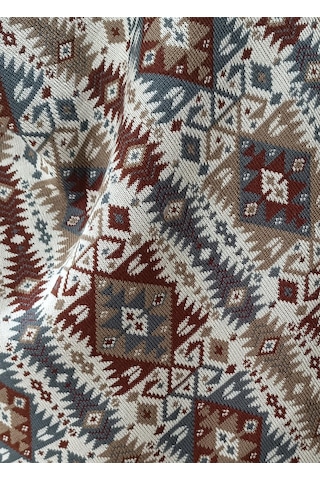 Uludağ Triko Kadın Taş Etnik Desenli Kilim Şal