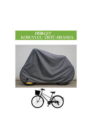 Gri Kilit Uyumlu Bisiklet Brandası, Bisiklet Koruma Örtüsü, 4 Mevsim Koruma
