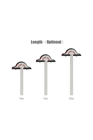 Konesam 20 İnç Metal Açı Çizgisi - Ahşap İşleri Ölçüm Aracı, 1mm Hassasiyetli Kenar Ölçer, Gümüş Renk