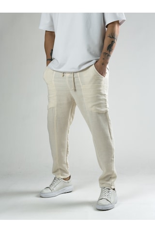 Cocopelli Keten Bej Erkek Jogger Pantolon Coc2817 Bej
