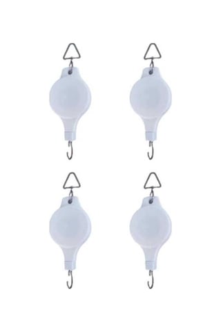 Pazly Suntek Sepeti Makaralı Çiçeklik Beyaz Askılı 4 Adet Xb