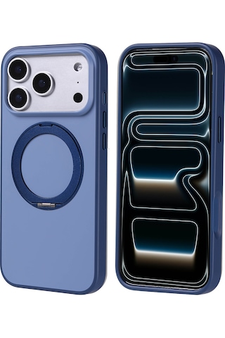 Subutu Apple Uyumlu iPhone 17 Pro Max Kılıf M-safe Şarj Özellikli Standlı Sbt Proton Silikon Kapak - Lacivert Lacivert