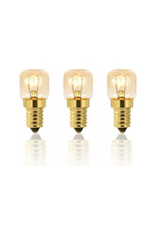 3'lü Paket 25w Kısılabilir Fırın Lambası, E14 T22, 25w Akkor Ampul, Y