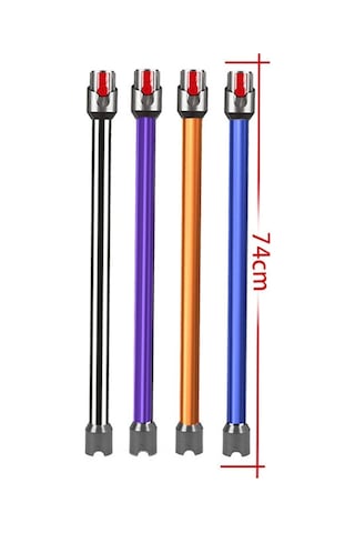 Cbtx V10 Dijital Slim/v12 Elektrikli Süpürge 74 Cm Uzatma Direği Metal Düz Boru Aksesuarları Siyah