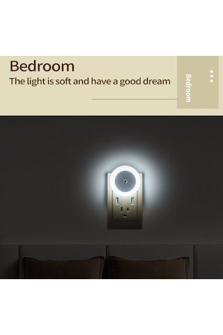 Teltree Akıllı Işık Kontrollü Yatak Odası Duvar Lambası, Göz Koruyucu, Enerji Tasarruflu, 4'lü Paket, Avrupa Standartı Beyaz Işık Beyaz