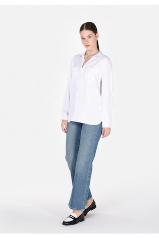 Colin's Colins Regular Fit Shirt Neck Düz Kadın Beyaz Roll-up Gömlek Cl1073413 Q1.v1 Wht Beyaz