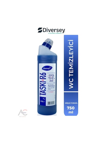 Diversey Tuvalet Temizleyici Taskı R6 Wc 750ml 6 Adet + Hassas Temizlik Süngeri 1 Adet 160gr