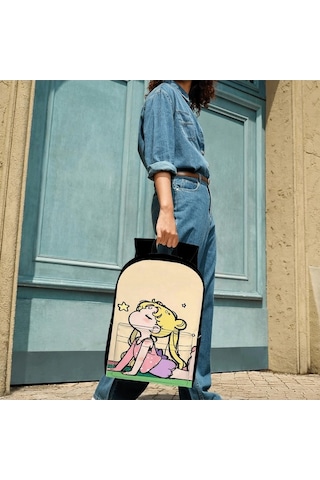 Trendooze Uygun, Siyah Siyah Sırt Seyahat, Sailor Organizasyon Moon Kawaii Karikatür, İş İnç İle, İçin, Genç, Dizüstü Çoklu Cf94 Çantası, Çalışması Bölmeleri Bilgisayara 15.6 Di Siyah