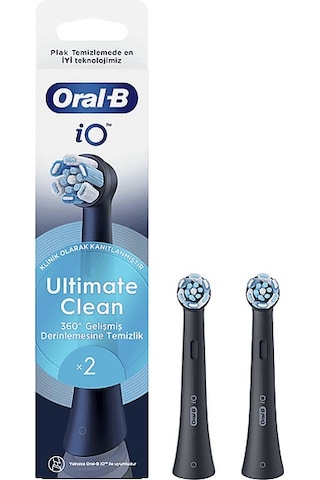 Oral B Io Clean 2'li Diş Fırçası Yedek Başlık Siyah