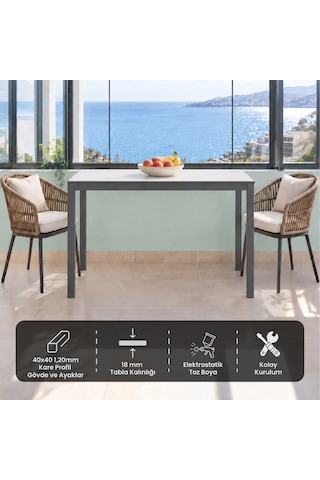 Arpelia Balkon Masası 120x45 Cm