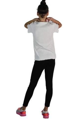 Kız Çocuk Iam Art Yazılı Likralı Siyah Renk Mevsimlik Tayt Siyah