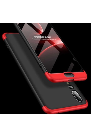 Huawei P20 Pro Kılıf Zore Ays Kapak Siyah-Mavi